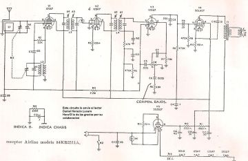 Airline 84KR2511A schematic circuit diagram